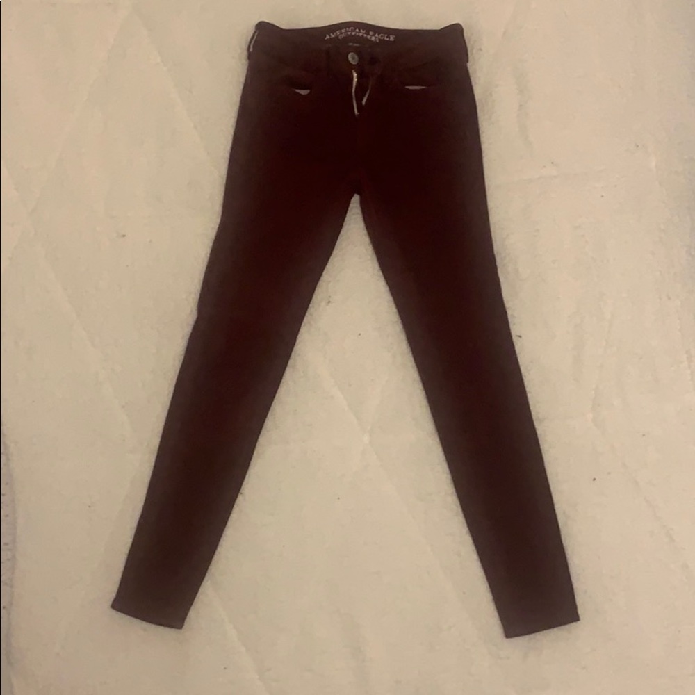 maroon jeggings